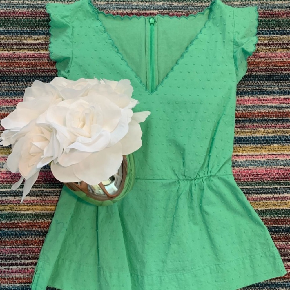 Green J Crew blouse